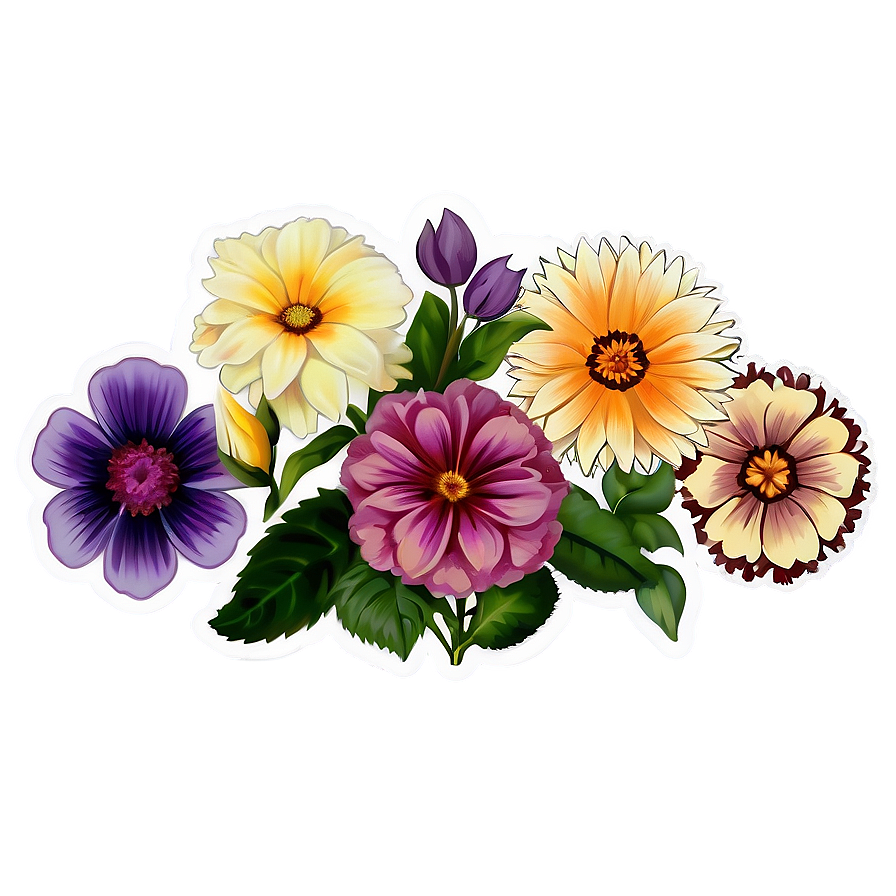 Aesthetic Flower Sticker Png 58 PNG image