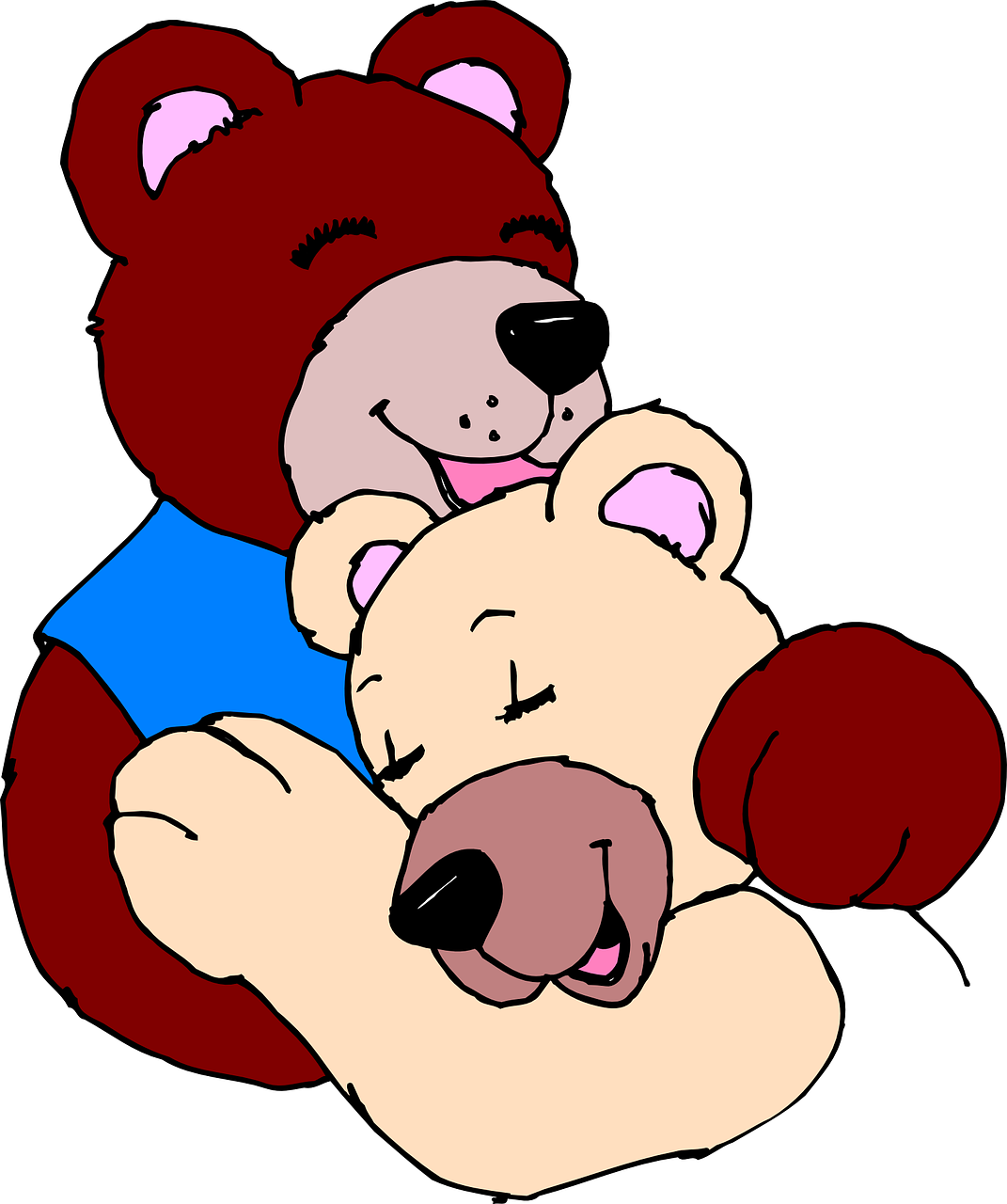 Affectionate Bear Hug PNG image