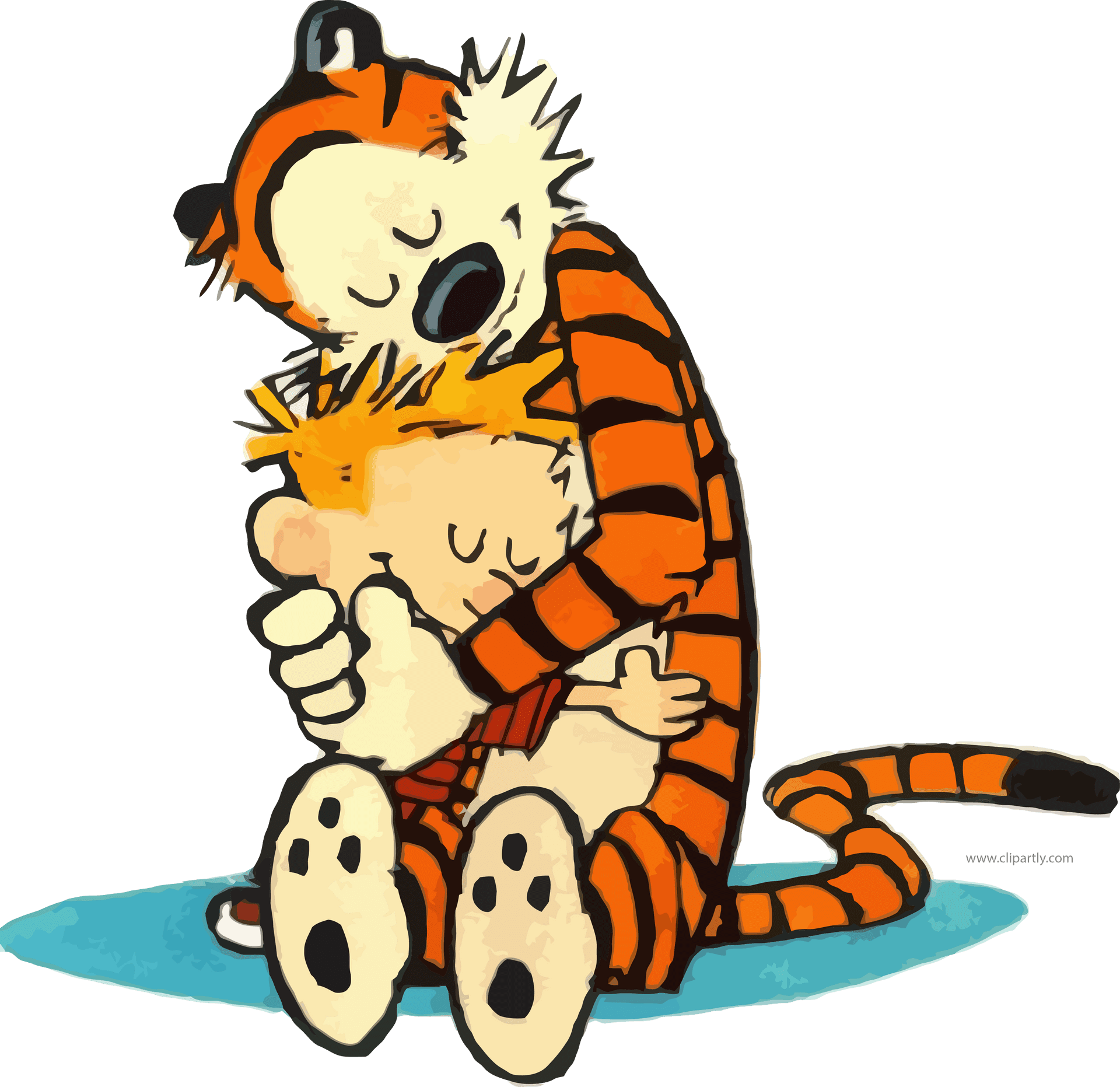 Affectionate_ Cartoon_ Hug PNG image