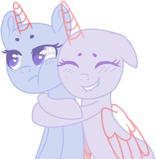 Affectionate Unicorn Friends.png PNG image