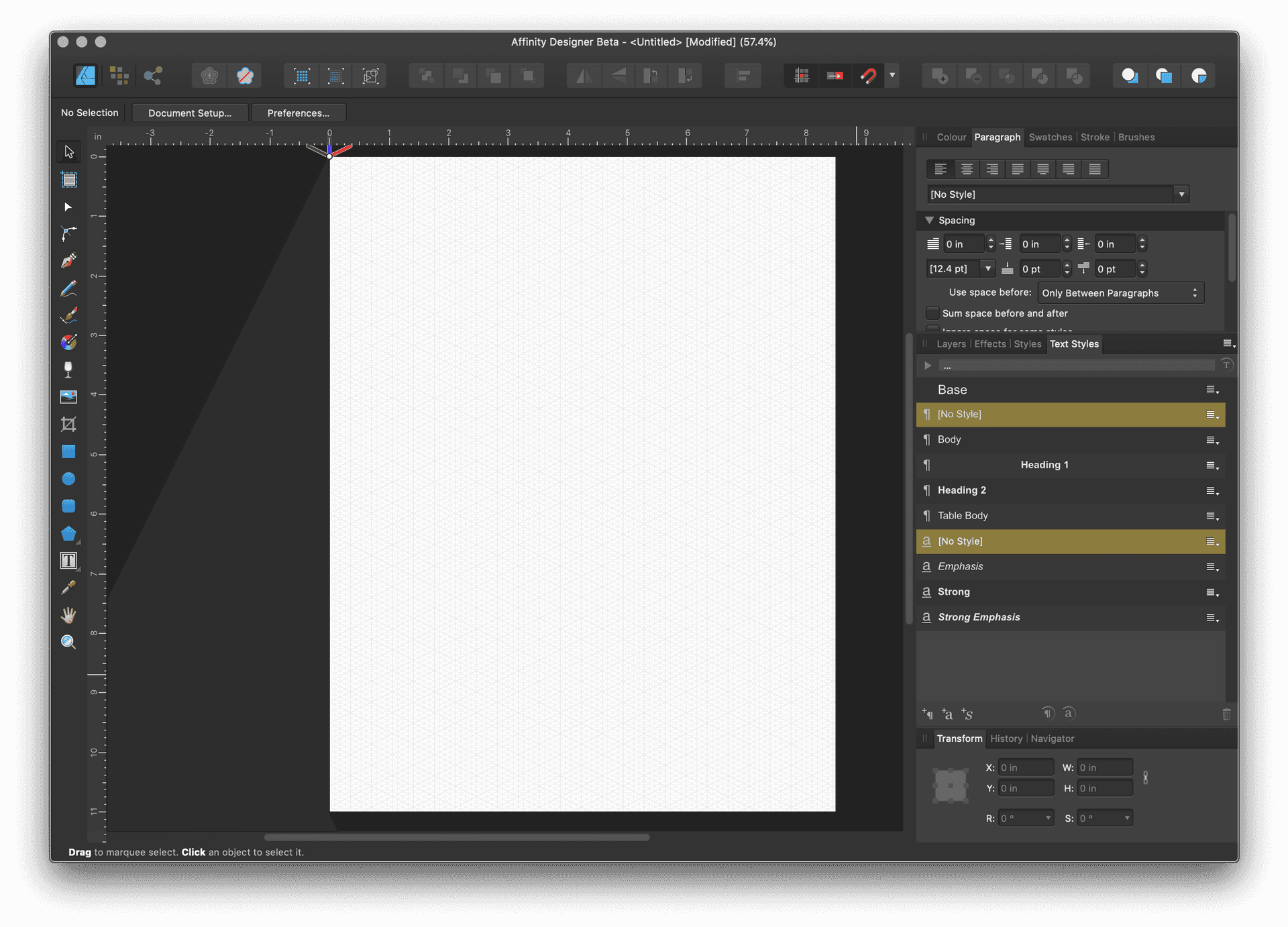 Affinity Designer Beta Interface PNG image