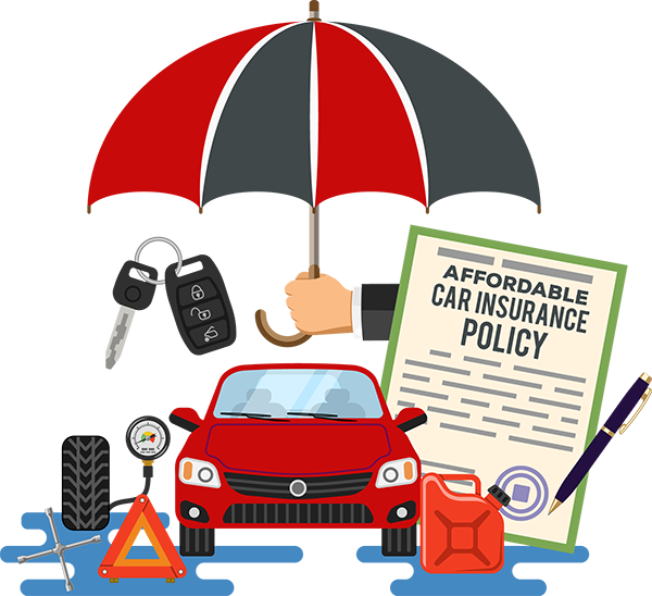 Affordable Car Insurance Policy Illustration PNG image