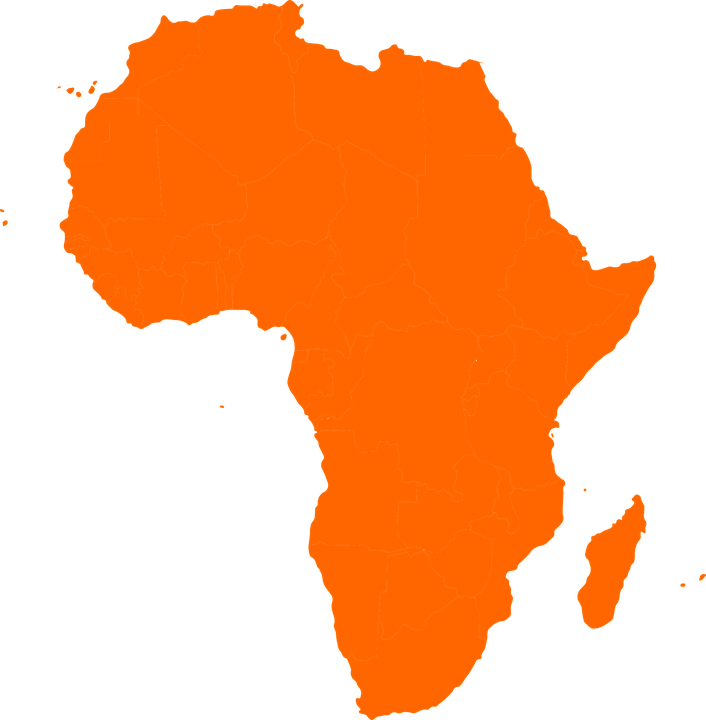 Africa Continent Outline Map PNG image