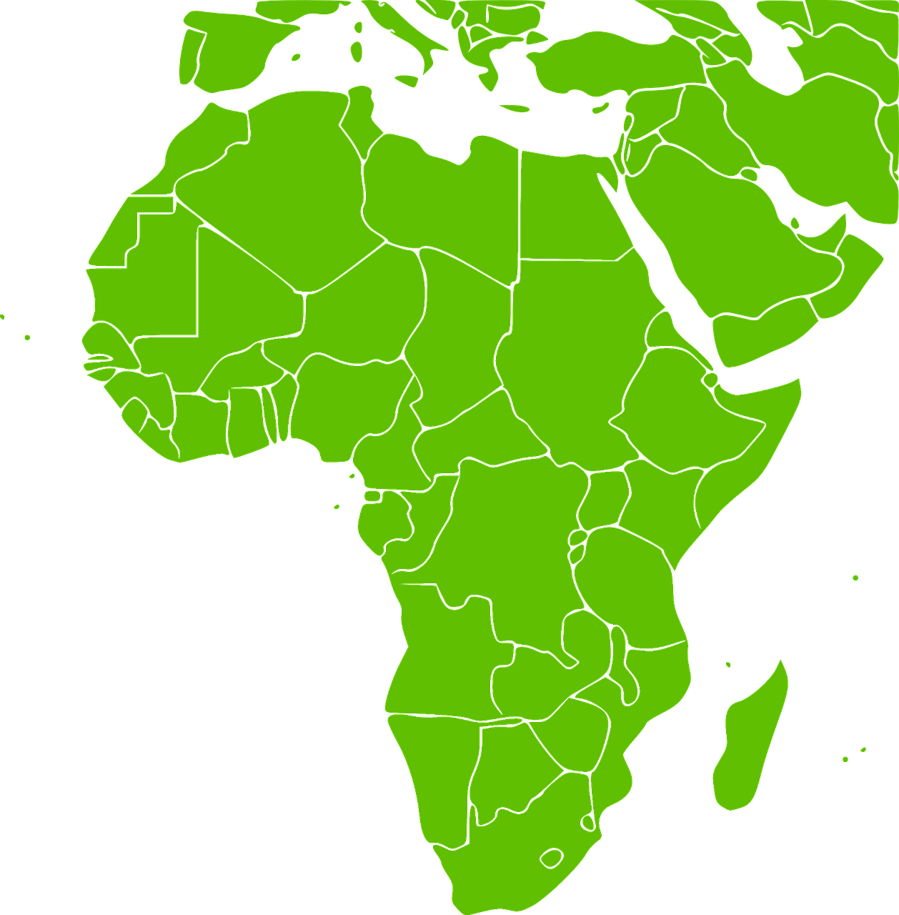 Africa Continent Outline Map PNG image