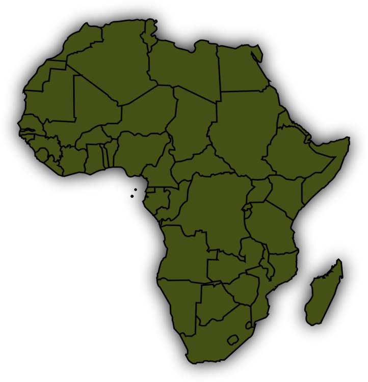 Africa Continent Outline Map PNG image