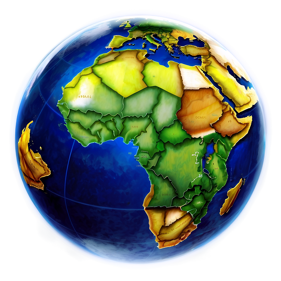 Africa Map In Globe Png Lkw PNG image