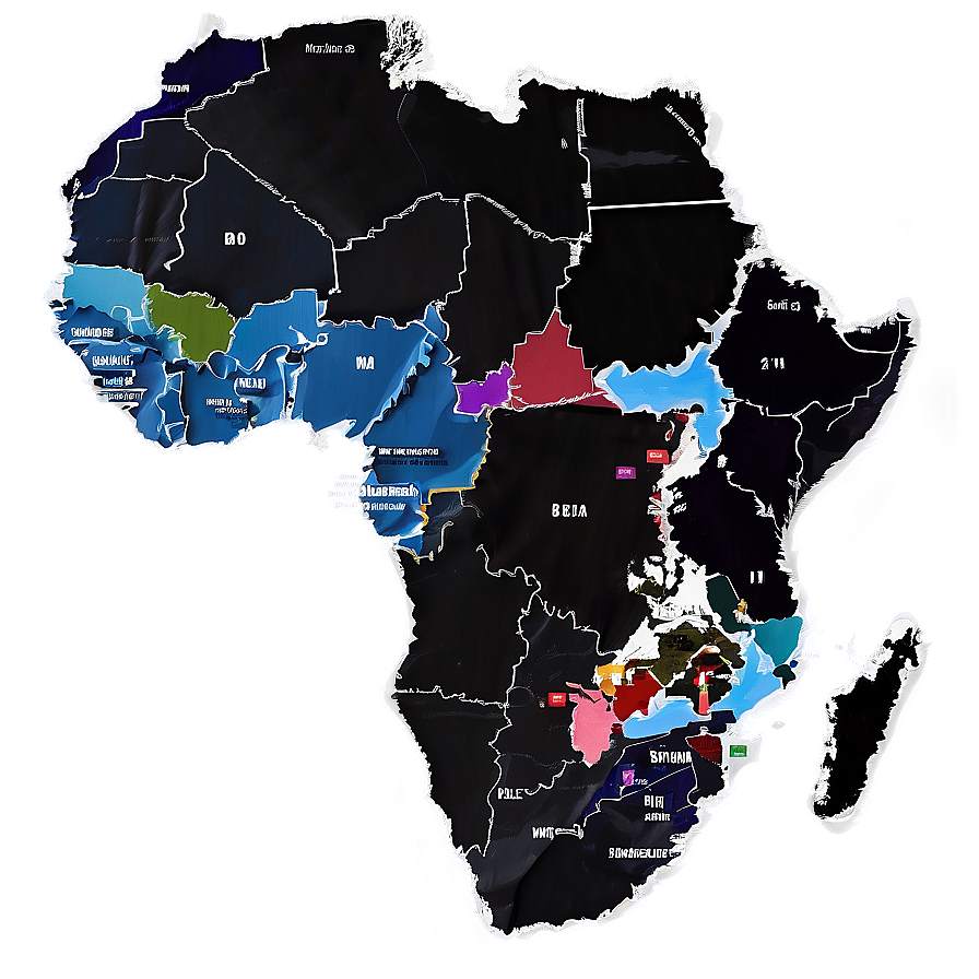 Africa Map Outline With Countries Png 36 PNG image