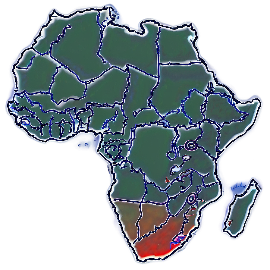 Africa Map Outline With Countries Png 92 PNG image