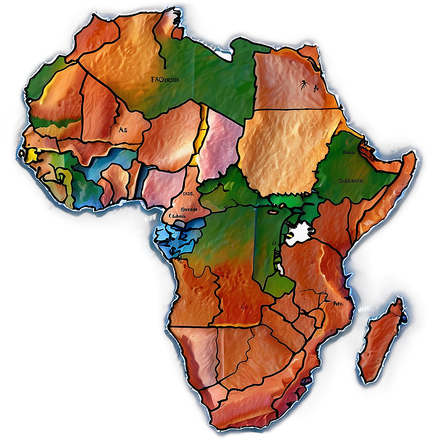 Africa Map With Natural Resources Png Ylw14 PNG image