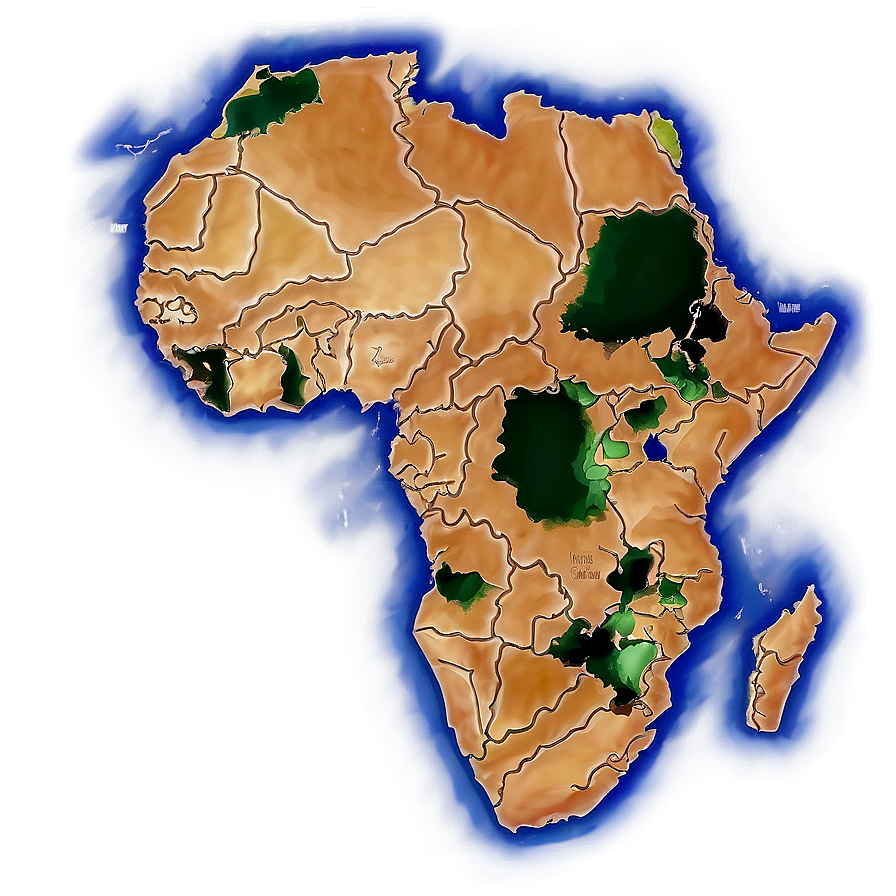 Africa Map With Oceans Png Svh64 PNG image