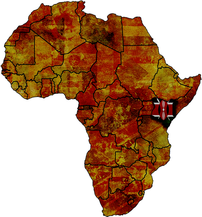 African Continent Textured Map PNG image