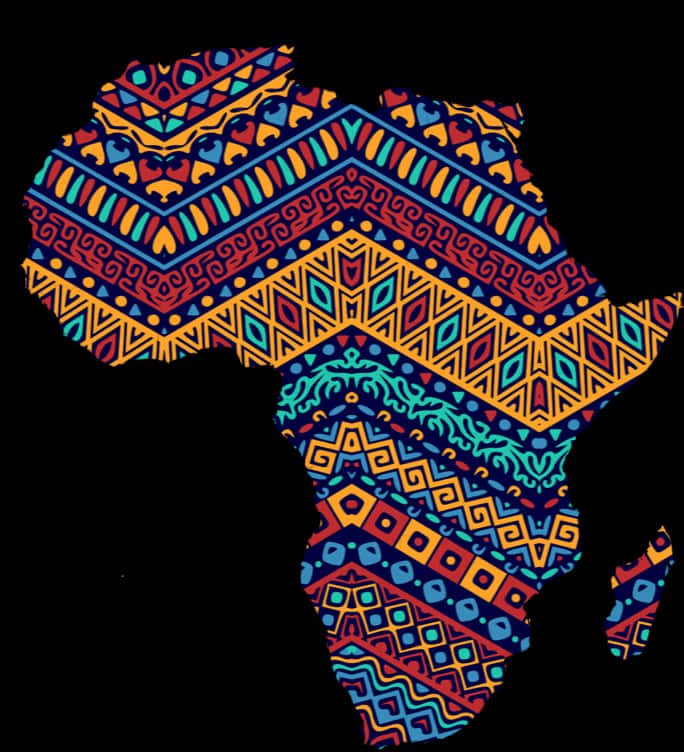 African Continent Tribal Patterns PNG image