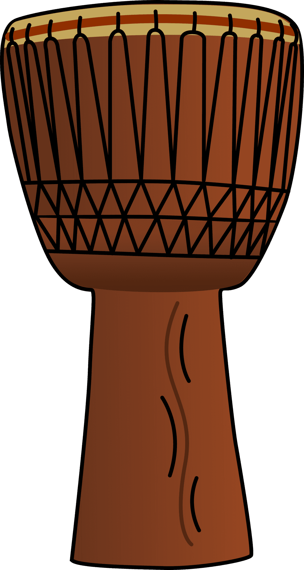 African Djembe Drum Illustration PNG image