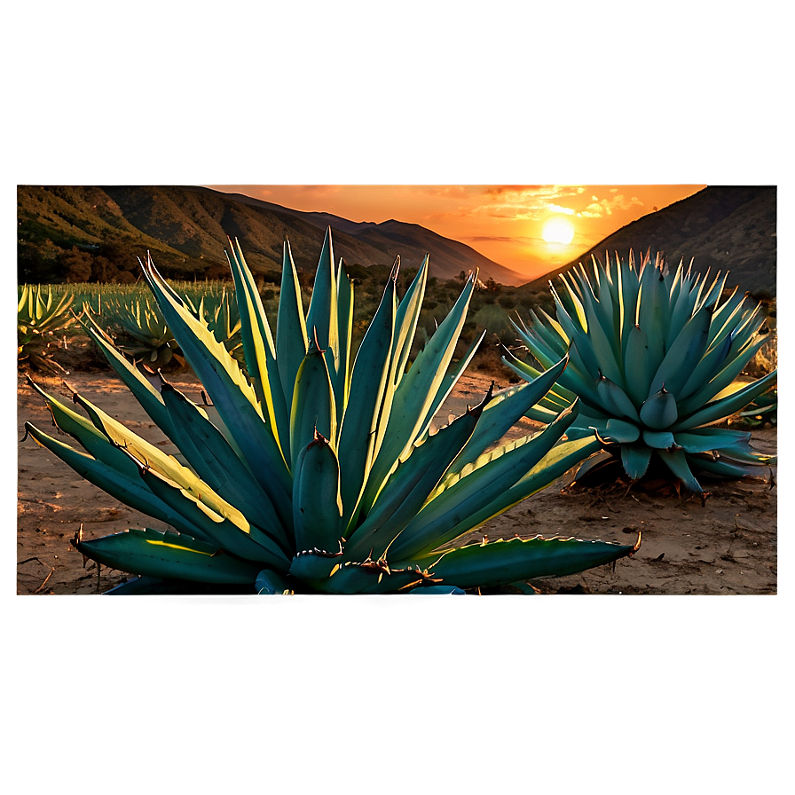 Agave Plant Sunset Png 06282024 PNG image