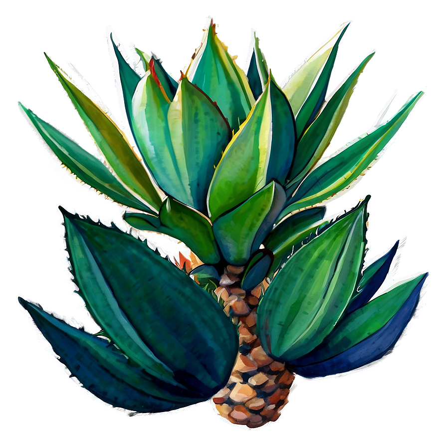 Agave Plant Watercolor Png 06282024 PNG image