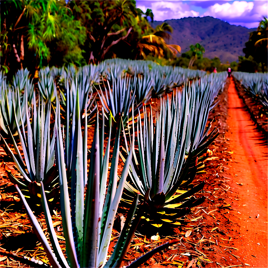 Agave Plantation View Png Qxm62 PNG image