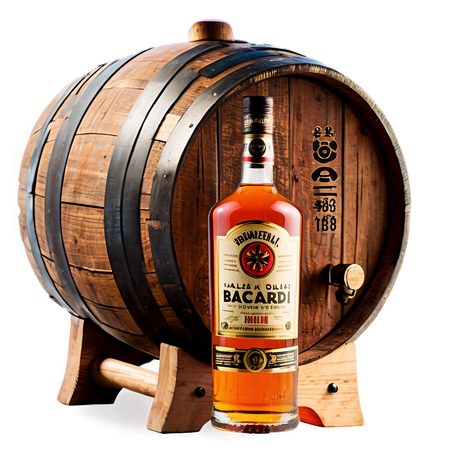 Aged Bacardi Rum Barrel Png Mqk PNG image