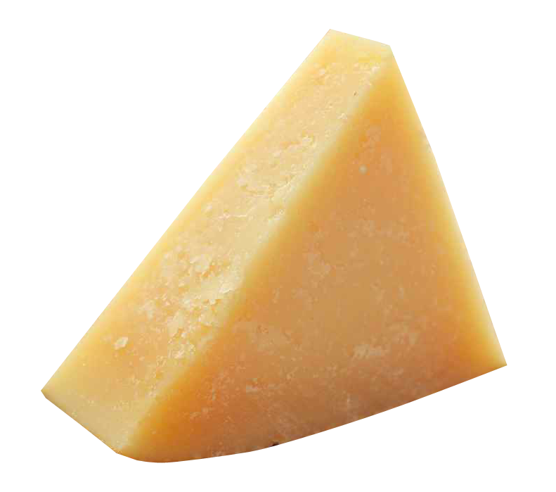 Aged Cheese Wedge Isolated PNG image