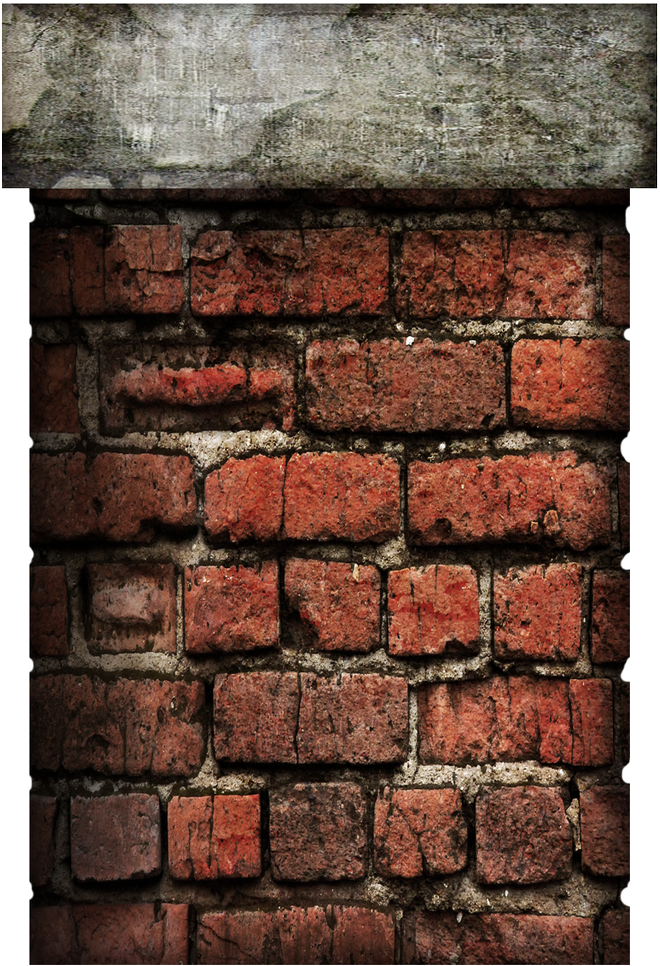 Aged Red Brick Wall Texture PNG image