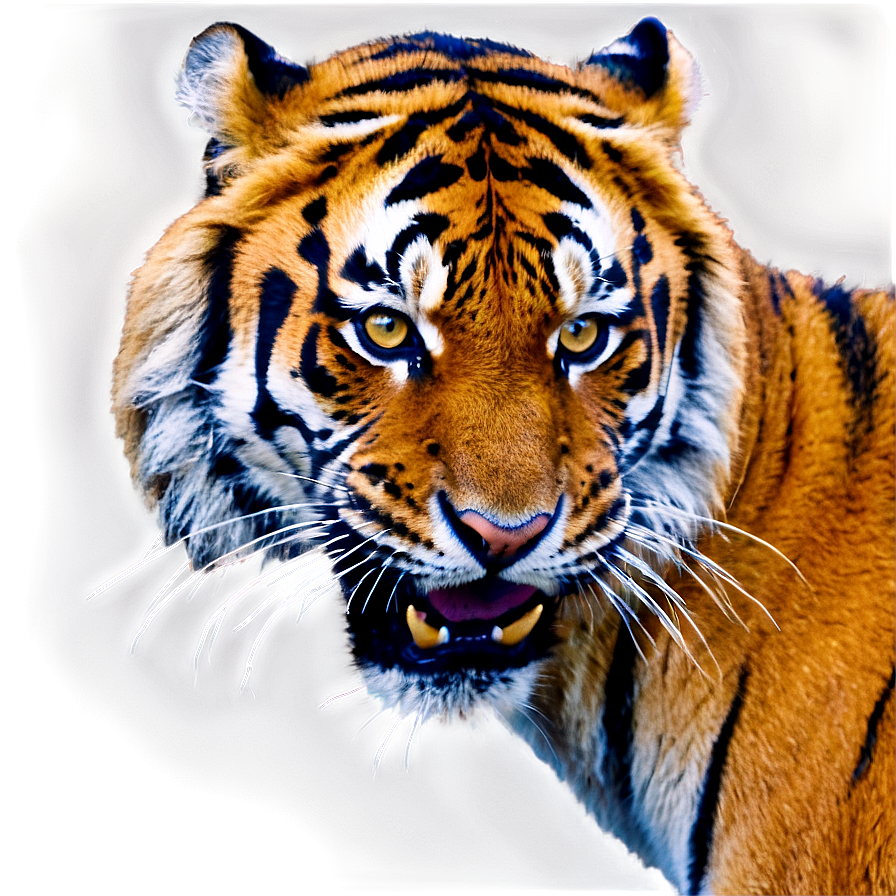 Aggressive Tiger Stare Png 06252024 PNG image