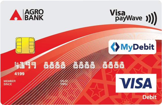 Agro Bank Visa Debit Card PNG image