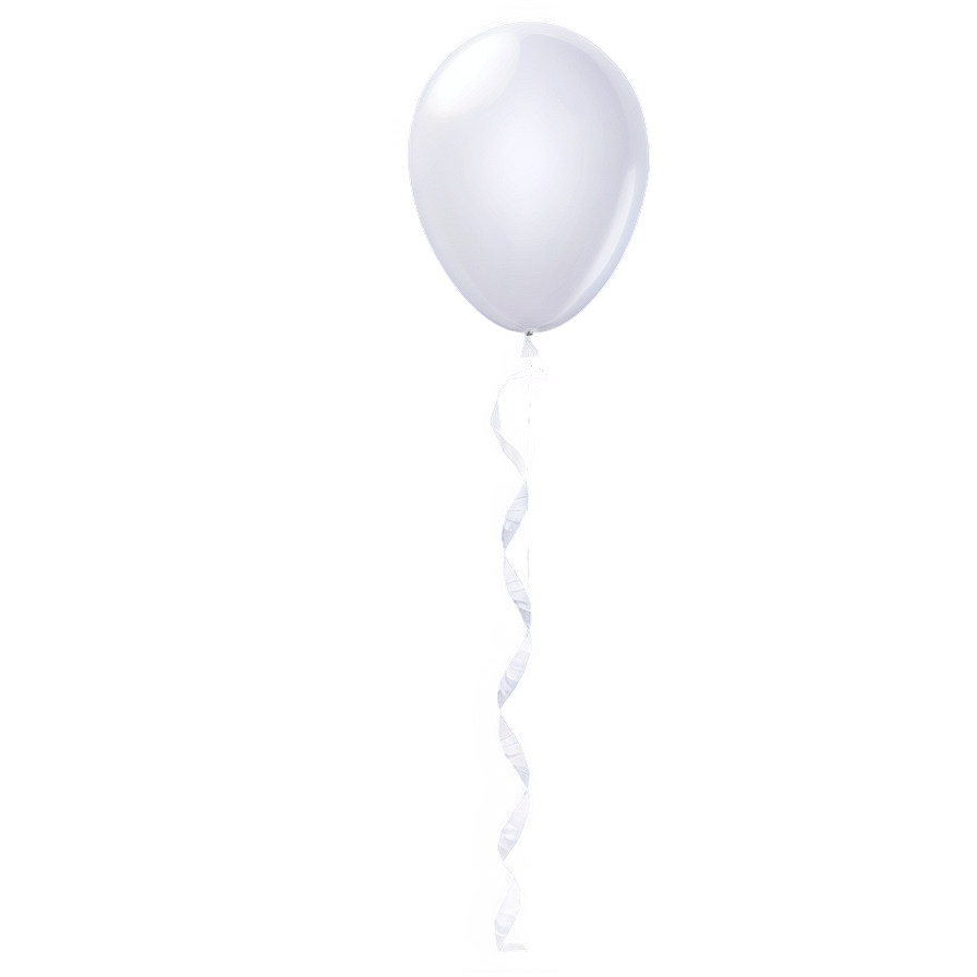 Air Filled White Balloon Png 06212024 PNG image