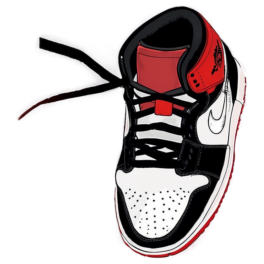 Air Jordan 1 Red And Black Png 06202024 PNG image