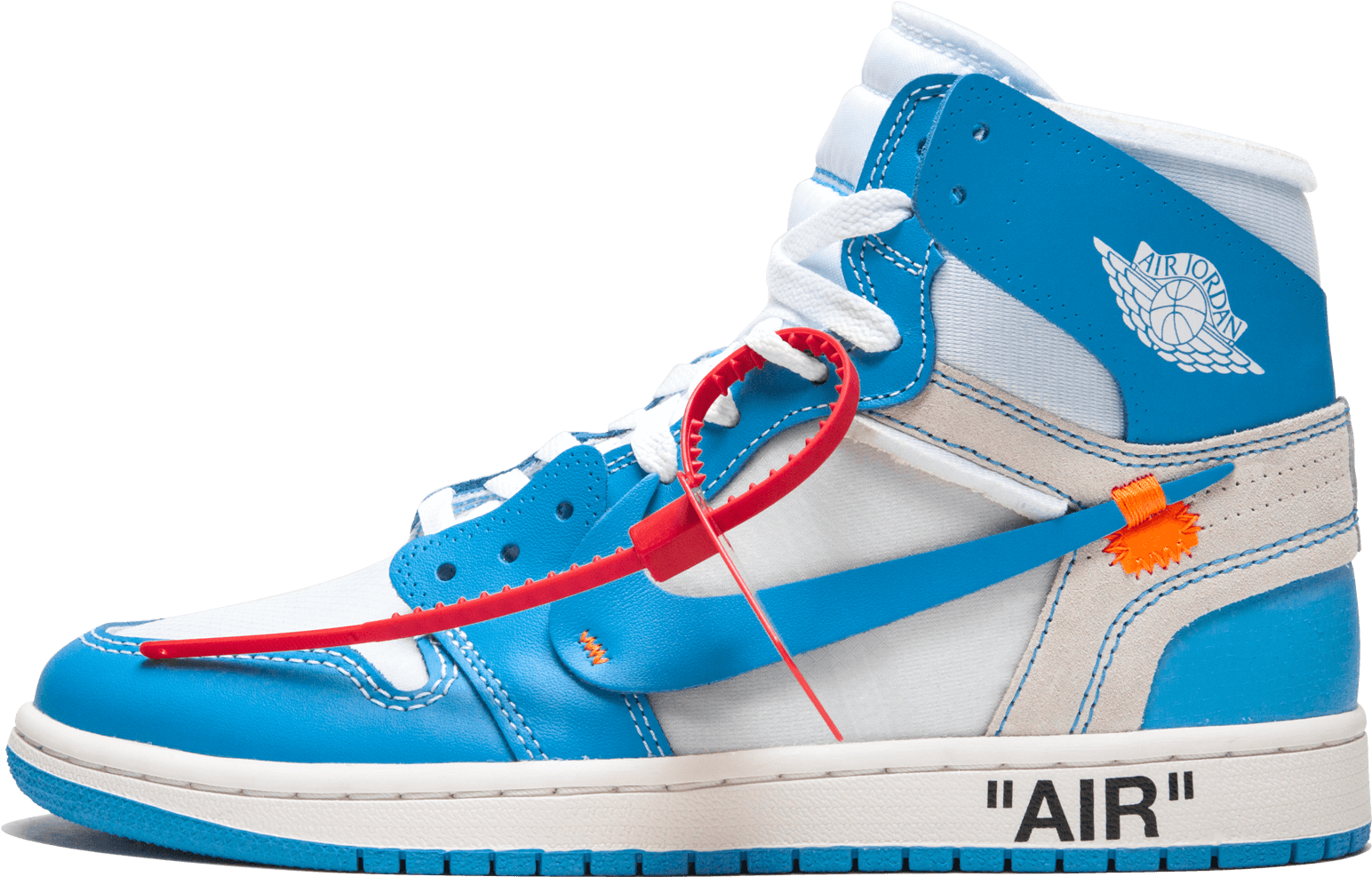 Air Jordan1 Retro High Blue White Sneaker PNG image