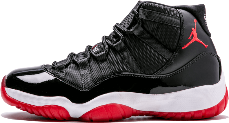 Air Jordan11 Retro Black Red PNG image