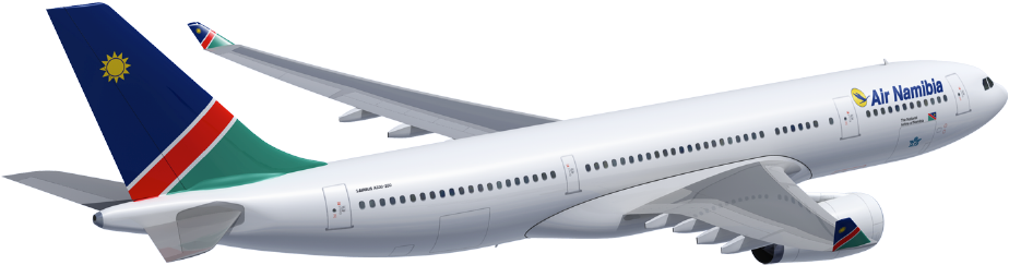 Air Namibia Aircraftin Flight PNG image