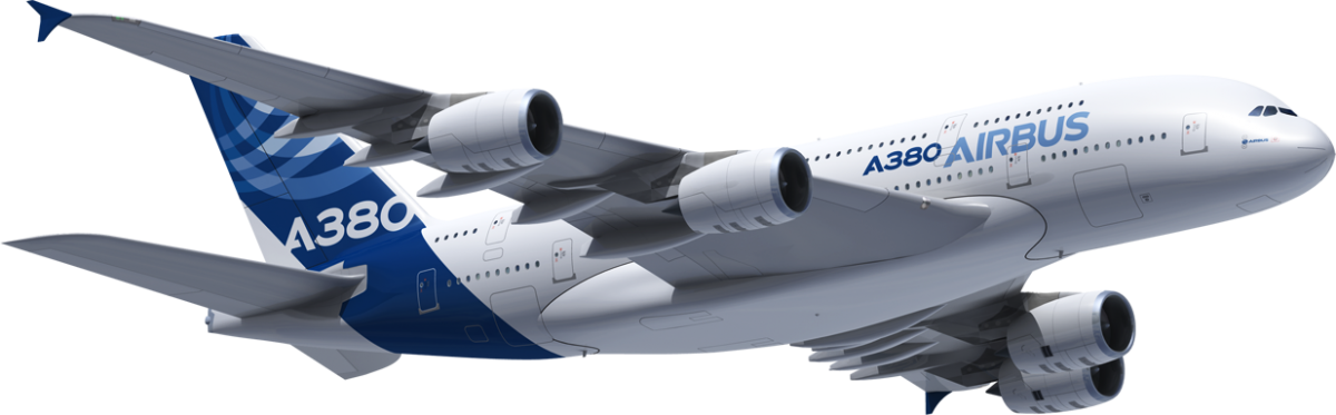 Airbus A380 In Flight PNG image
