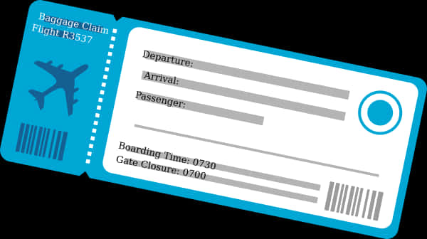 Airline Boarding Pass Template PNG image