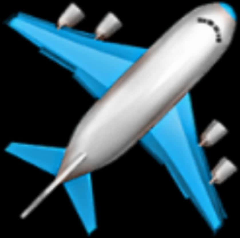 Airplane_ Emoji_ Blurred_ Background PNG image