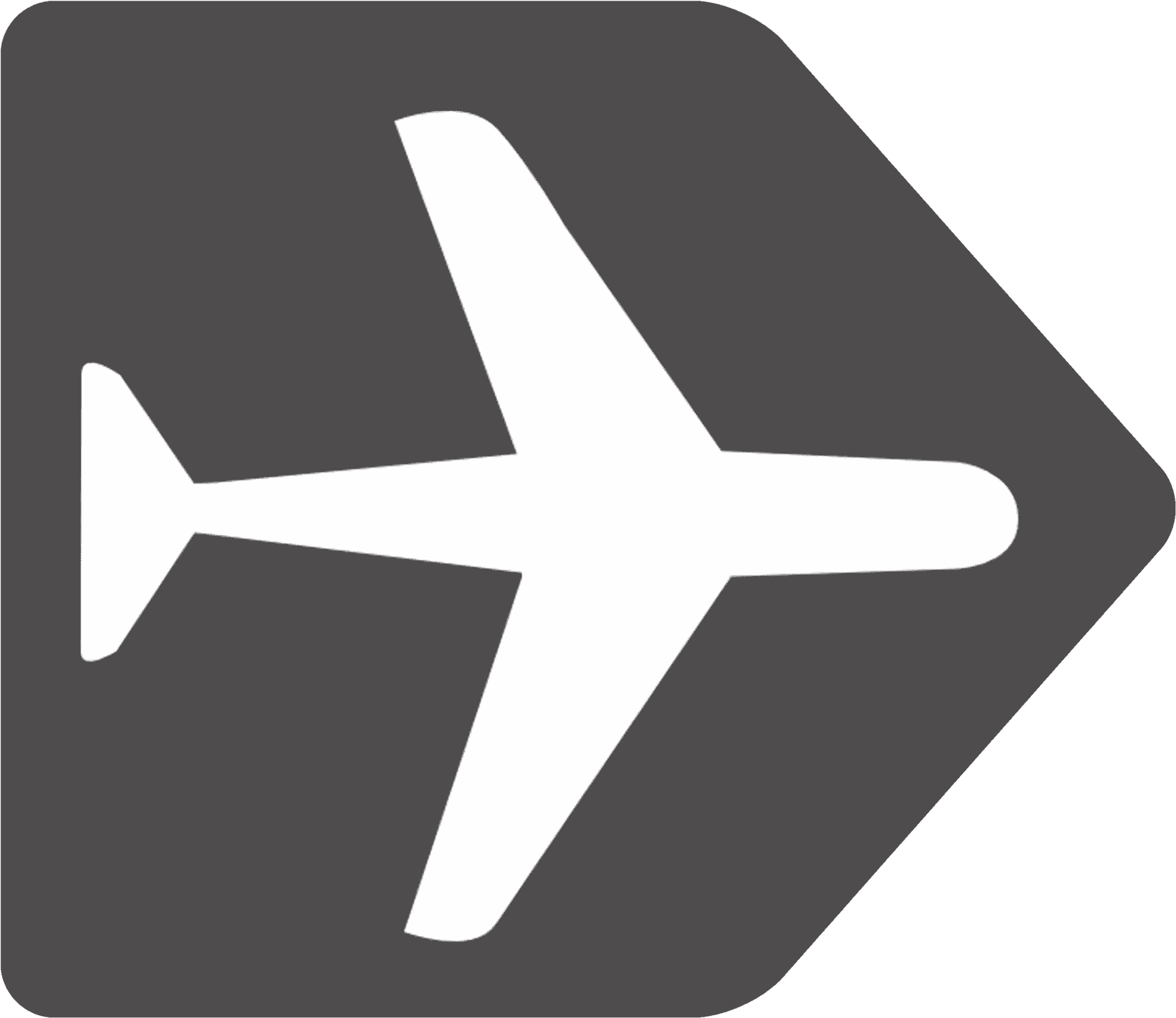 Airplane Icon Simple Graphic PNG image