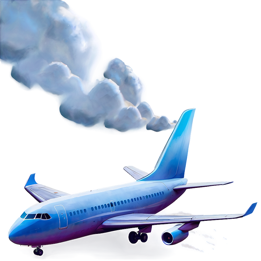 Airplane In Clouds Png 05032024 PNG image