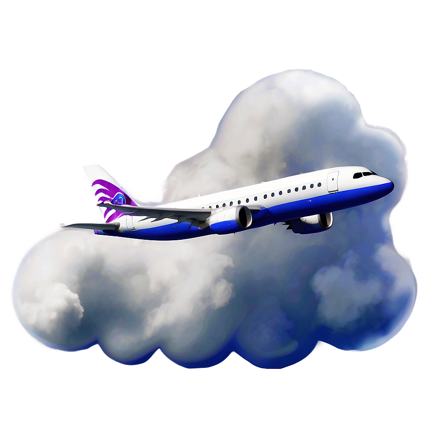 Airplane In Clouds Png Ixt1 PNG image