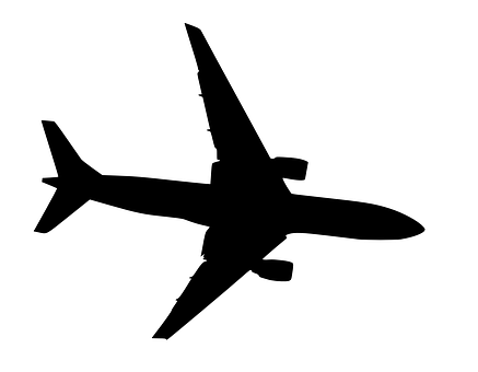 Airplane Silhouette Cloud Background PNG image