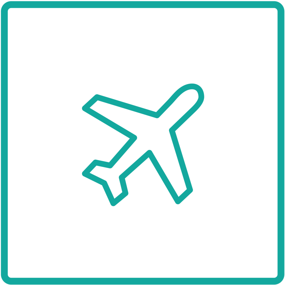 Airplane Travel Icon Blue Background PNG image