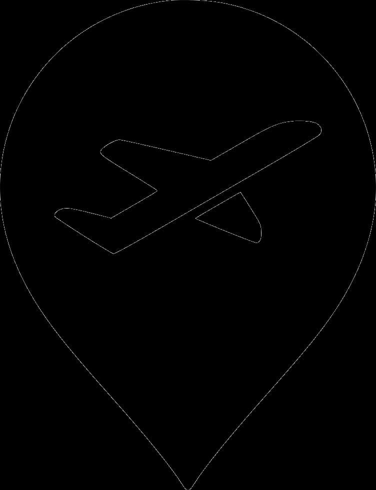 Airport Location Icon Outline PNG image