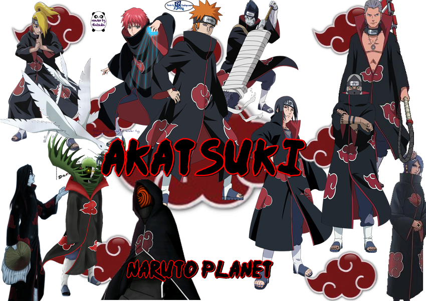Akatsuki Group Naruto Anime PNG image