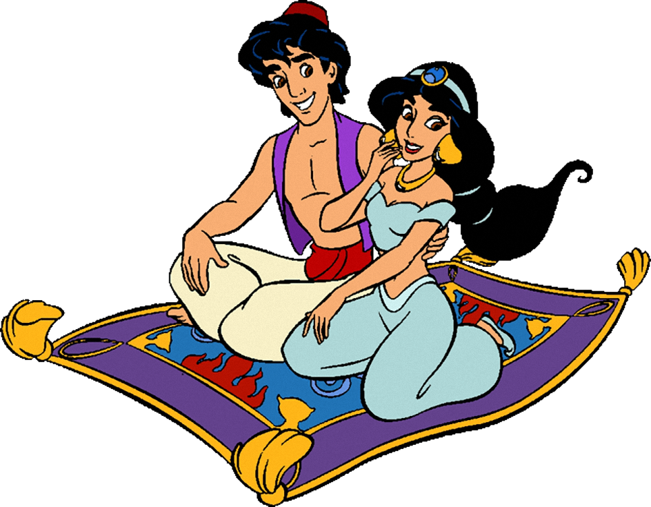 Aladdinand Jasmine Magic Carpet Ride PNG image