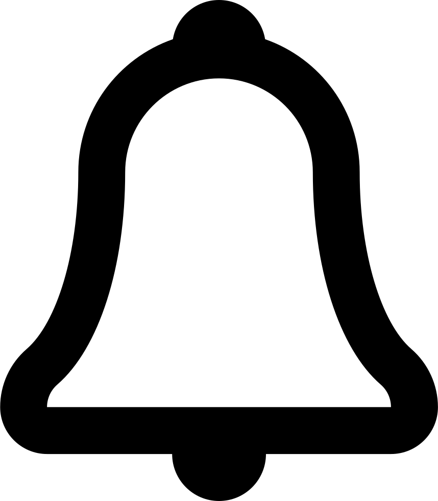 Alarm Bell Icon Black Silhouette PNG image