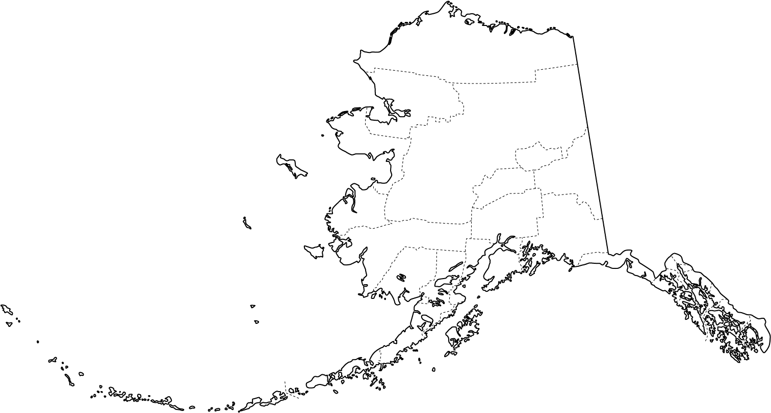 Alaska Outline Map PNG image