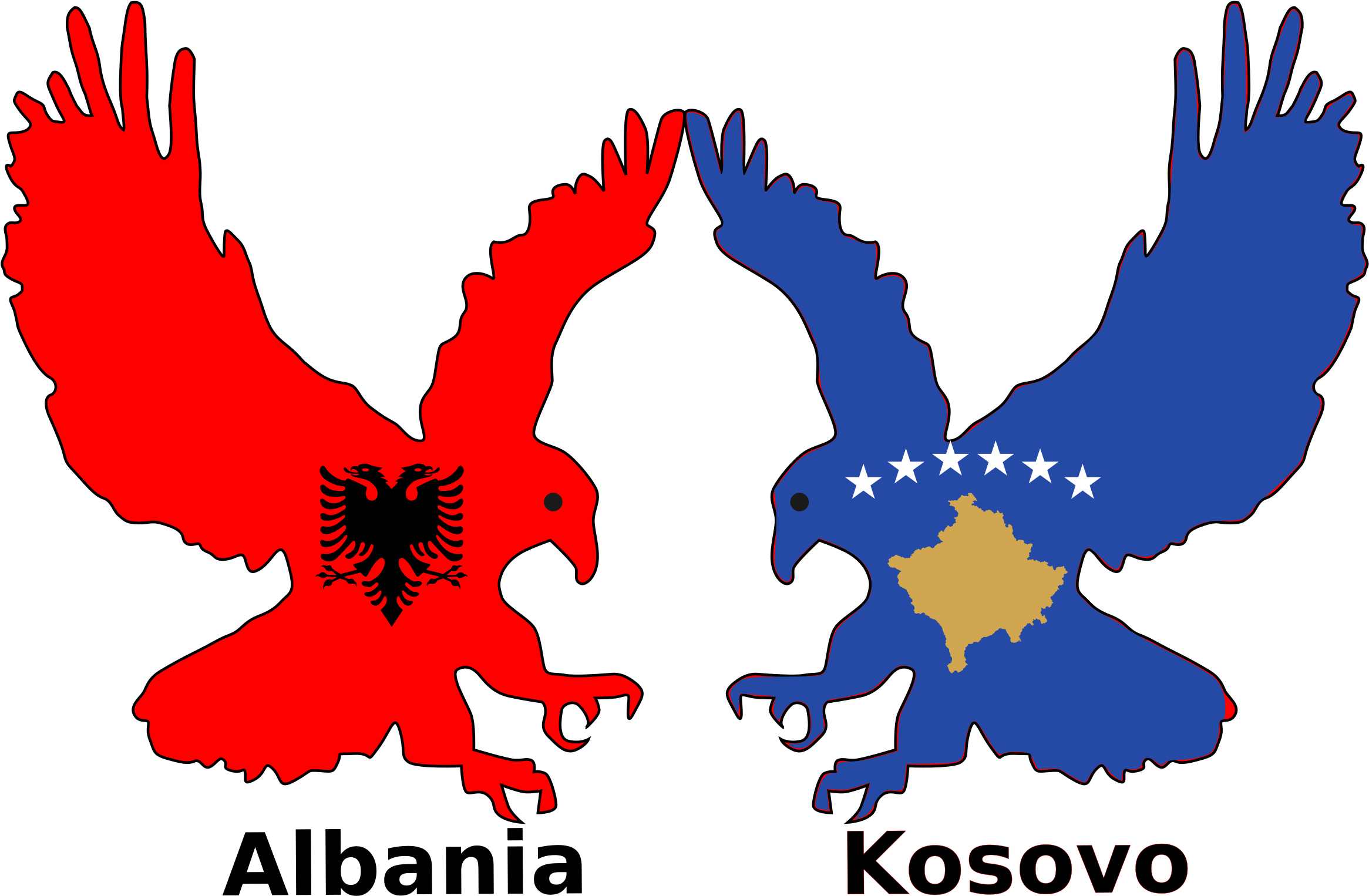 Albaniaand Kosovo Eagles PNG image