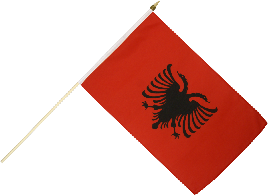 Albanian Flagon Pole PNG image