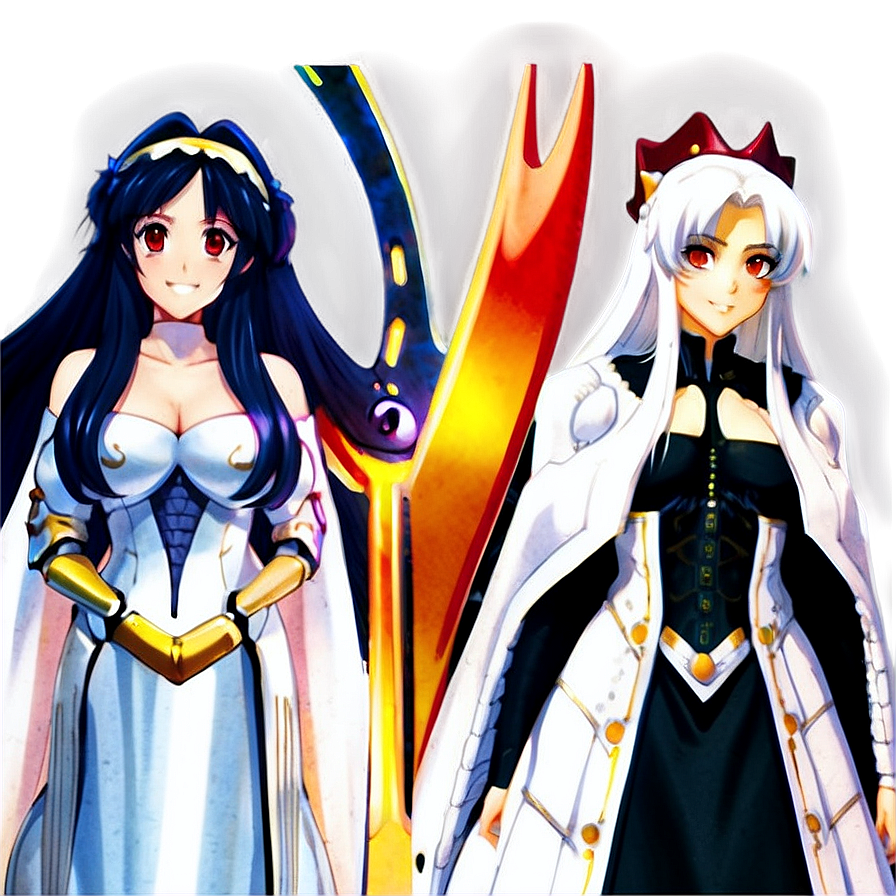 Albedo And Shalltear Png Win PNG image