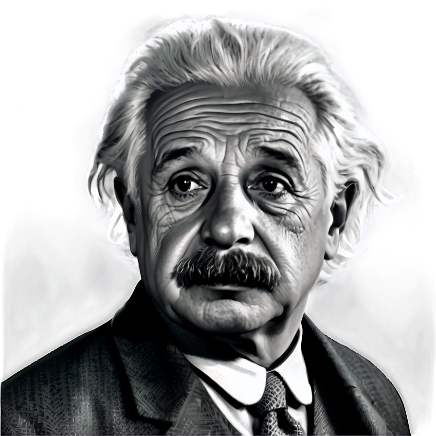 Albert Einstein Black And White Png 06122024 PNG image