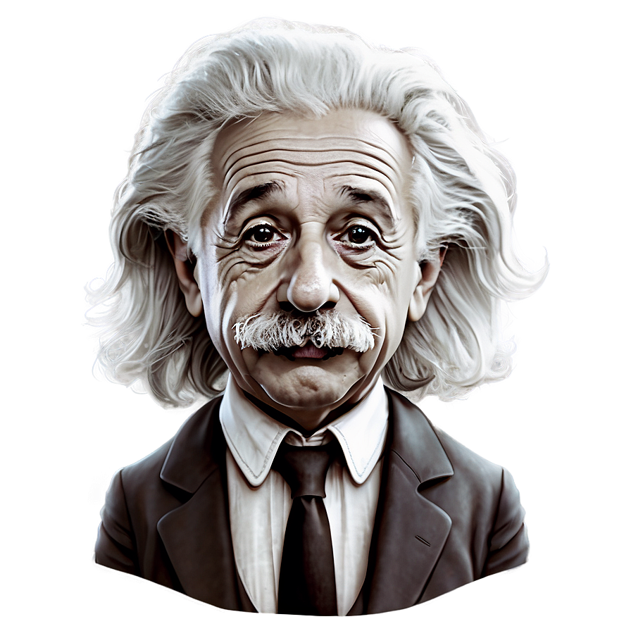 Albert Einstein Funny Caricature Png Diy PNG image