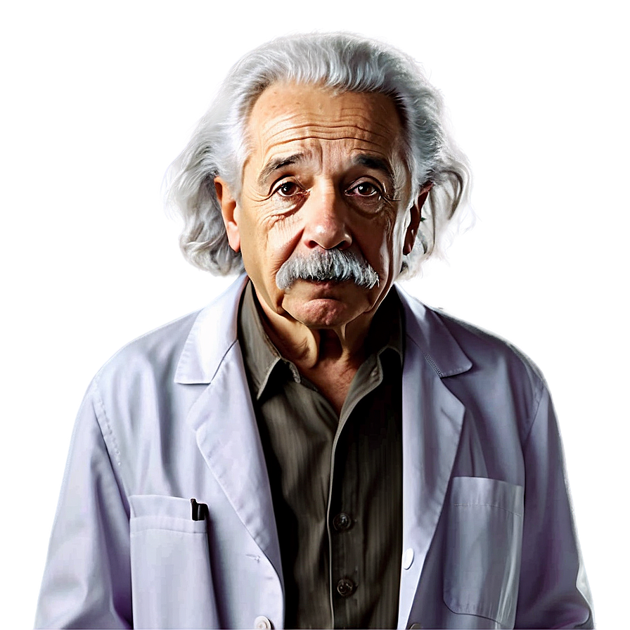 Albert Einstein In Lab Coat Png Ipp76 PNG image