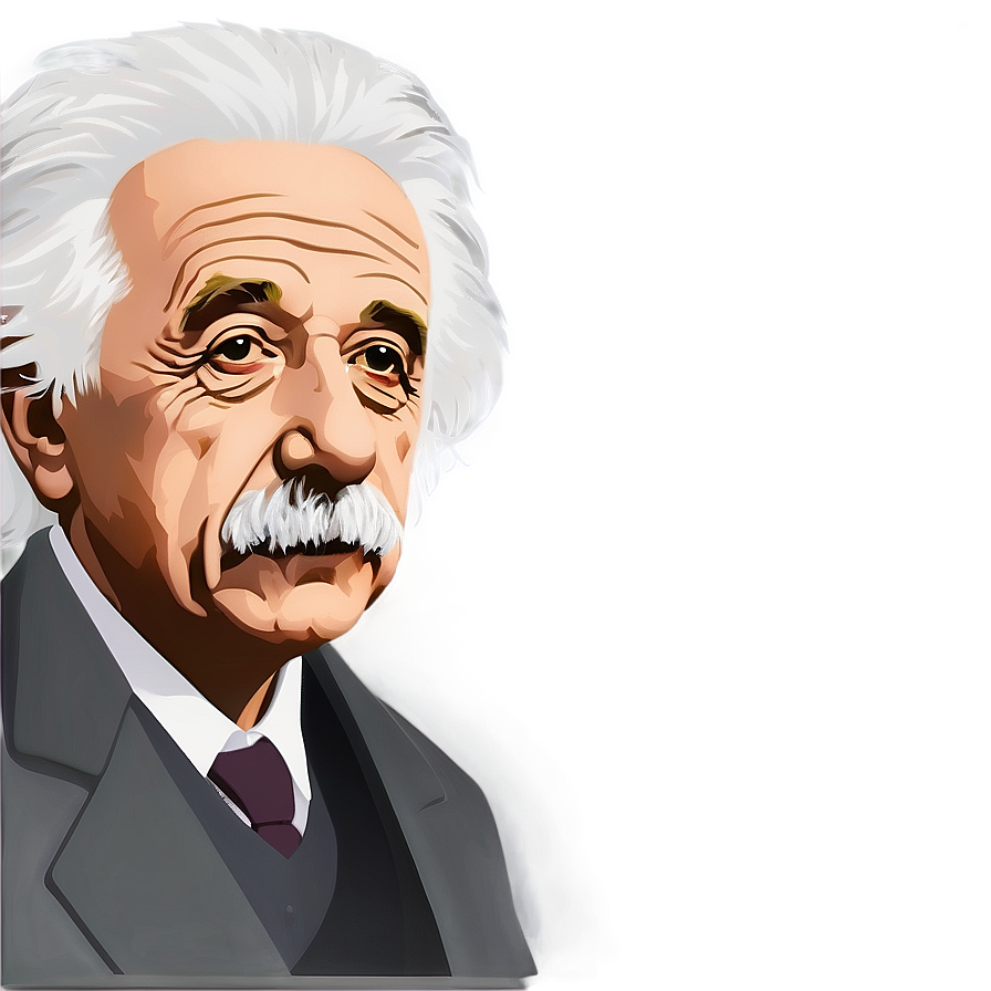 Albert Einstein Minimalist Art Png Por PNG image